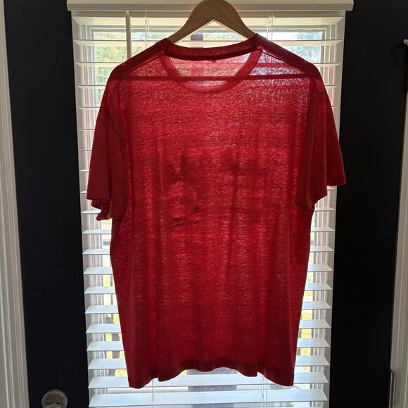 Vintage Paper Thin Distressed Worn Burnout T-Shirt Size XL 1980s Red Kansas - Picture 7 of 7